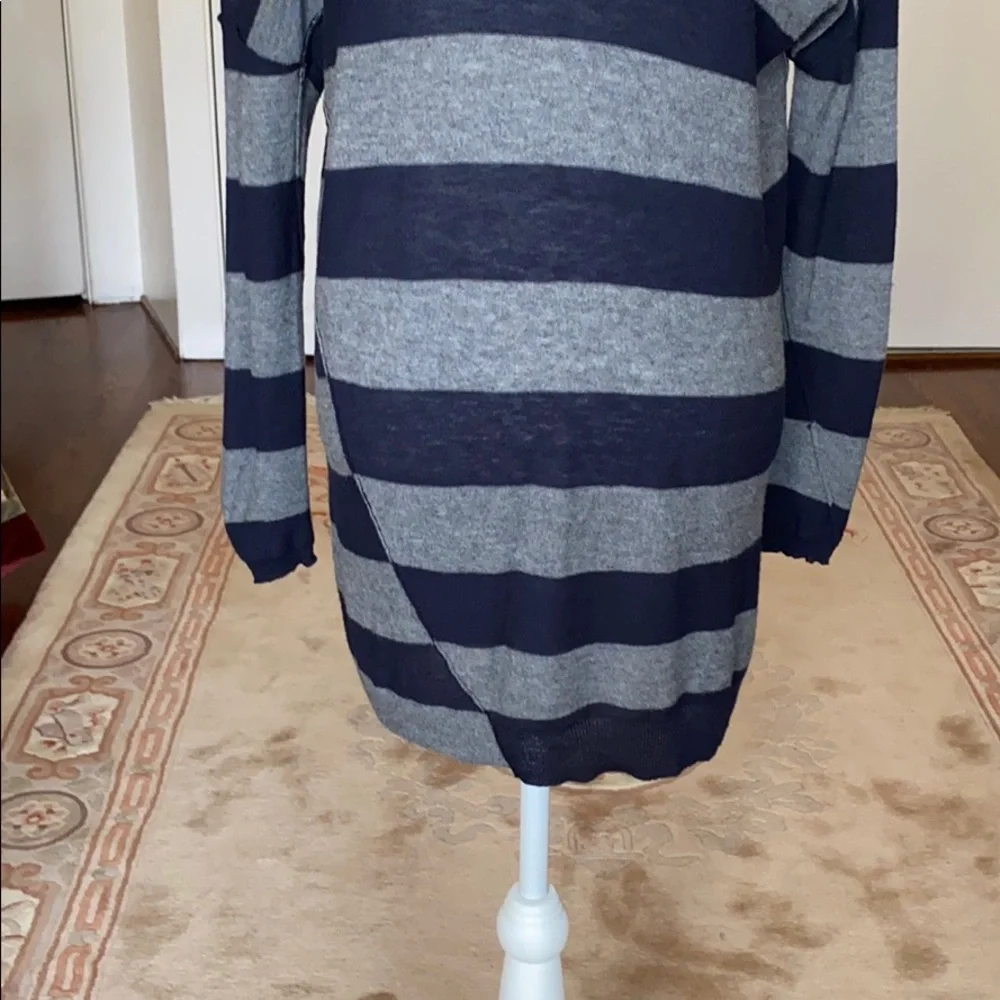 Vince for A Pea In The Pod Boyfriend Sweater gray navy stripe Maternity